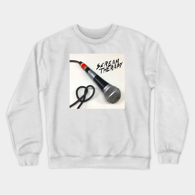 Scream Therapy book cover microphone heart Crewneck Sweatshirt by Scream Therapy